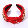 YAHPERN Christmas Headband for Women Christmas Accessories Xmas Bow Tree