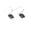 Art Gecko Amethyst 925 Sterling Silver Rectangular Purple Gemstone Drop