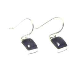 Art Gecko Amethyst 925 Sterling Silver Rectangular Purple Gemstone Drop Earrings Sterling Silver Amethyst, Sterling Silver, Amethyst