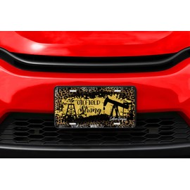 Vanity Aluminum Front License Plate (Oilfield Strong)