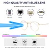 Kursan Round Blue Light Glasses for Women Men Retro Circle