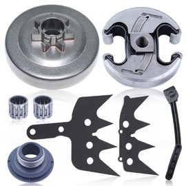 Adefol 325" 7T Clutch Drum Kit for Husqvarna 345 346 350 445 450 445E 450E 351 353 Chainsaw, Clutch Drum Bearing Kit with Bumper Spike Felling Dog Replacement Parts # 578097901,5038730-73
