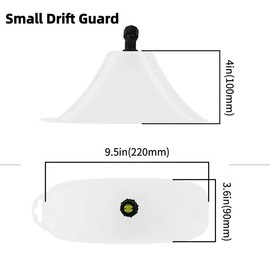 Aimela Drift Guard with Flat Sprayer Nozzle,Prevents Drift of Fine Droplets,for Use with Backpack Sprayer (Small Drift Guard) Crystal Clear