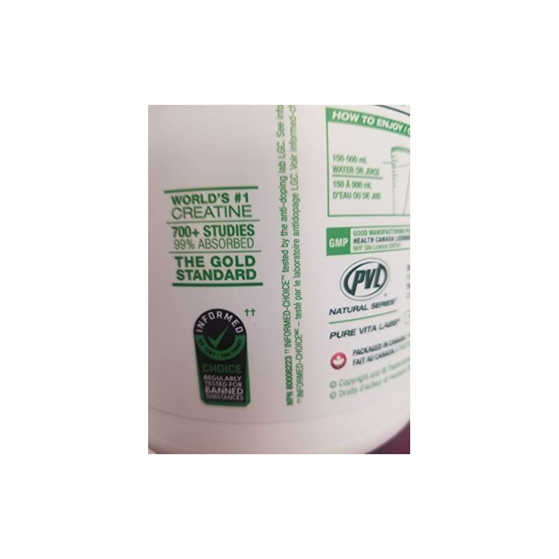PVL PVL 100% Pure Creatine - Creatine Monohydrate Micronized Powder