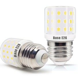 wossluck Refrigerator Light Bulb KEI D34L AC 100-265V 3.5W for Frigidaire Fridge, 40W Halogen Equivalent, E26 Freezer Appliance Lighting White Light, 2-Pack