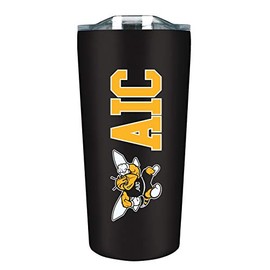 The Fanatic Group American International College Double Walled Soft Touch Tumbler, Design-1 - Black