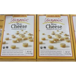 Trader Joe's 2 X Trader Joe's Organic Mini Cheese Sandwich Crackers 7.5 oz