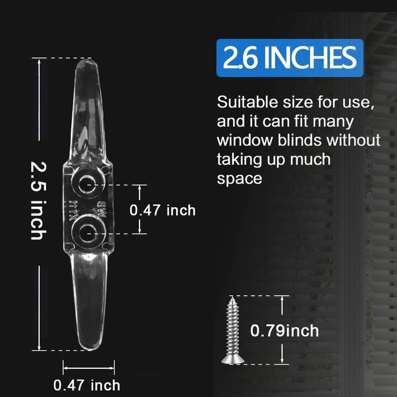 Cord Cleats for Blinds, 4pcs Blind Cord Winder with Screws