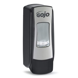 GOJO ADX-7 Push-Style Foam Hand Soap Dispenser, Chrome/Black, for 700 mL GOJO ADX-7 Foam Hand Soap Refills (Pack of 1) – 8788-06