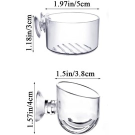 aoukoslt 2Pcs Transparent Acrylic Aquatic Plant Cups with Suction - Aquarium Decoration 2 Shapes for Fish Tank Ornament