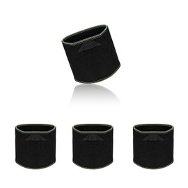 0XBIT Grow Bags, 4 Pack Black Plant Bag Plant Bag with Handles, Planting Bags, Non-Woven Plant Bags, Suitable for Growing Potatoes, Tomatoes, Fruits and Vegetables