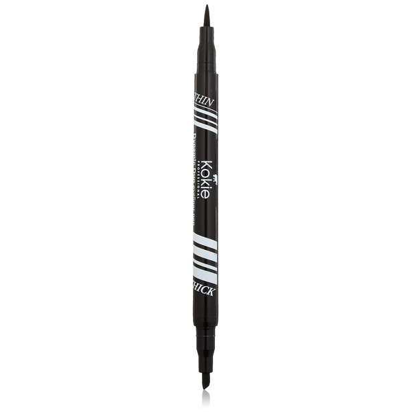 Kokie Cosmetics Dynamic Duo Eyeliner Pen, Black, 0.05 Fluid Ounce