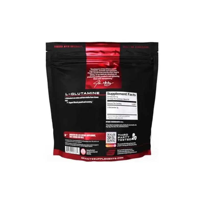 Granite L-glutamina Polvo Vegano Fermentado - 80 Porciones