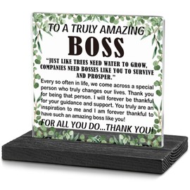 Thank You Boss Gifts, Boss Appreciation Gifts, Gratitude Gifts for Boss, Boss Definition Desk Decor, Amazing Boss Gifts for Christmas Birthdays Retirement Boss Day, Boss Office Decorative Sign WDE12