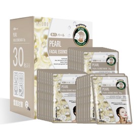 MITOMO SKINCARE Natural 512 Pearl Facial Essence Mask (30 Pieces), 1 Piece Every Day, Moisturizing, Moisture Charging, Skin Feeling [MTSS0512-B-1Jx003]