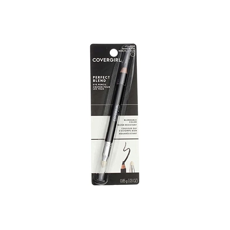 CoverGirl Perfect Blend Eye Pencil, Basic Black [100], 0.03 oz