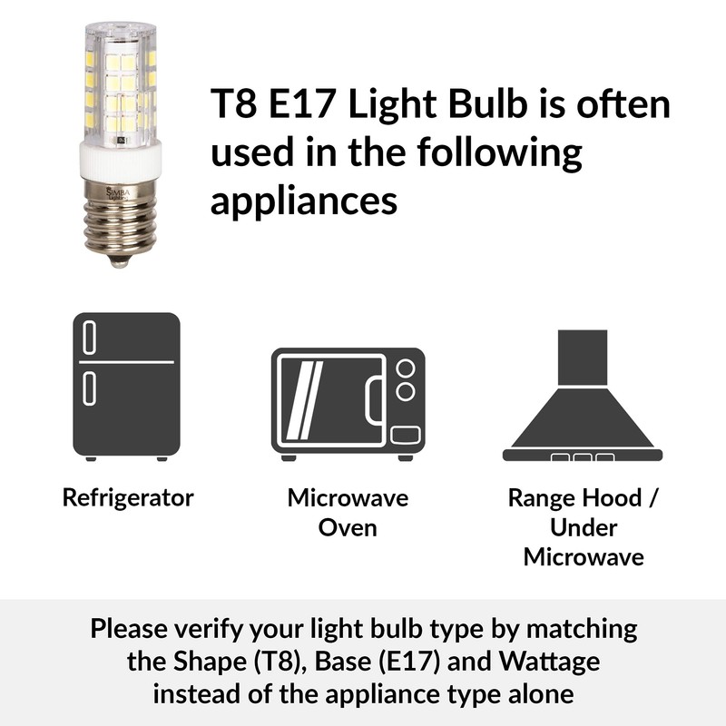 Simba Lighting LED E17 Microwave Appliance Light Bulb (2 Pack)