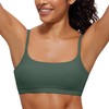 CRZ YOGA Womens Butterluxe Adjustable Spaghetti Strap Sports Bra -