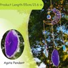 Yabbcky Moon Sun Catcher, Crystal Suncatcher Prism Hanging with Agate