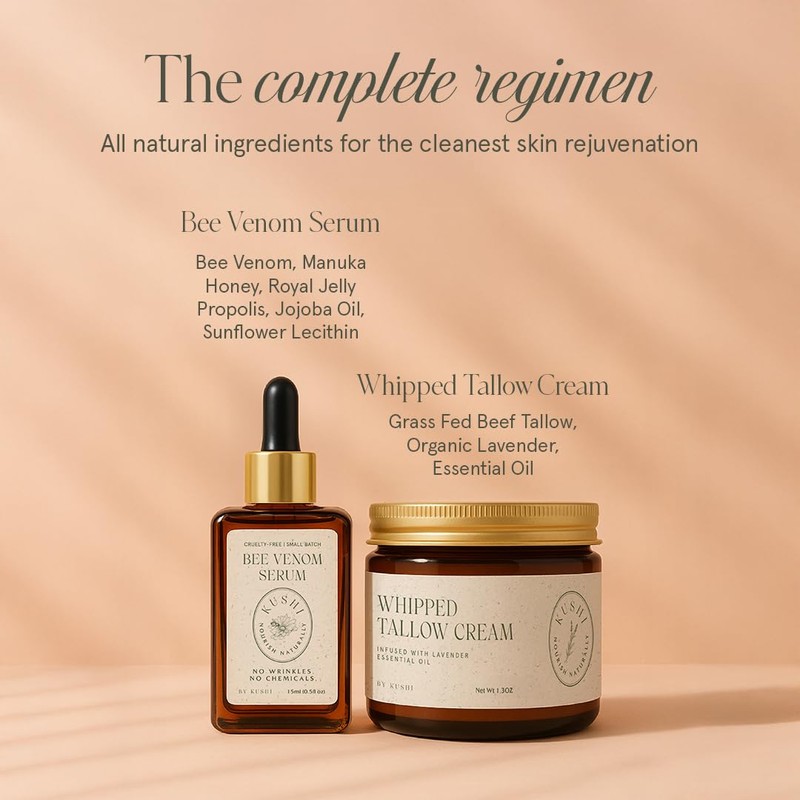 KUSHI Grass-Fed Whipped Tallow Cream Moisturizer for Face & Body