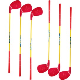6 Pack Oversized Red Golf Clubs Lightweight Carbon Shaft Built for Fun and Easy Play