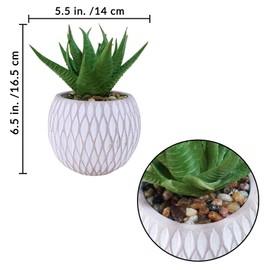 Winlyn 3 Pcs Small Faux Potted Plants Artificial Aloe Hops String of Pearls Succulents Plants in Gray Geometric Concrete Pots for Indoor Outdoor Greenery Shelf Home Bathroom Office Desk Tabletop Décor