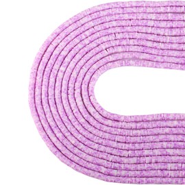 Oenisnld 3600 PCS 10 Strands Polymer Clay Beads for Jewelry Making, 6mm Heishi Beads Bracelets Necklaces Jewelry Making Kits, Purple White