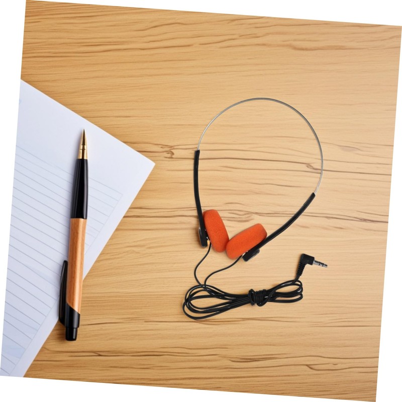 TEHAUX Lightweight Retro Ear Headphones for Students with Adjustable Headband