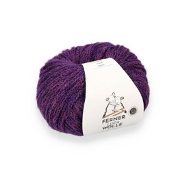 Ferner Wolle Luca, Crochet Wool Purple Knitting Yarn with Merino Wool and Baby Alpaca, 25 g, 105 m, Needle Size 4 mm, 63% Wool, 27% Alpaca, 10% Nylon (LC15 Purple)