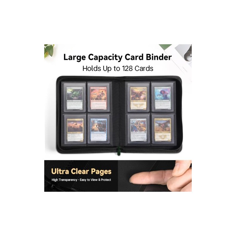 Carpeta Toploader de 4 bolsillos para tarjetas Toploader rígidas de