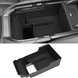 Hugeek Center Console Organizer Tray Compatible with Mazda 2020-2026 CX-30 CX30 Accessories Armrest Storage Box ABS Console Insert Tray Container (Black Mat)