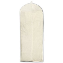 HBCOLLECTION - Natural Cotton White Garment Bag Cover Protective Cover for Wedding Dress Evening Dress Wedding Dress 183 cm