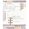 WEMATE Spiral Password Book with Alphabetical Tabs, Small, for Seniors,