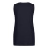 Ulla Popken Women's V-Neck Relaxed Sleeveless Cotton T-Shirt, navy blue