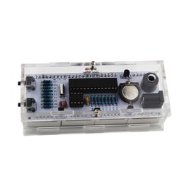 KunHe DIY Digital Clock Kit 4 Digit LED Electronic Clock Kit Large Screen with Transparent Case LED White