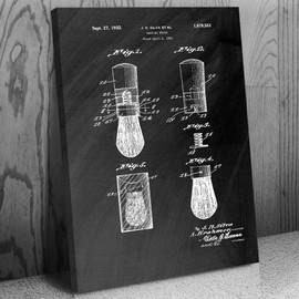 Shaving Brush Canvas Print, Barber Shop Art, Barber Gift, Bathroom Decor, Stylist Gift, Salon Wall Art, Shaving Gift Black Chalkboard (8 inch x 10 inch)