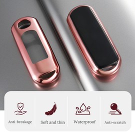 Kimity for MZD Key Fob Cover, Stylish Soft TPU Key Case for CX-3 CX-5 CX-7 CX-9 MZD 3 6 MX-5 Miata (4 buttons) Key Fob Shell Series Keyless Entry Smart Car (Pink, A), Pink, A