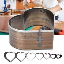 Heart Shaped Leather Cutting Die, 7Pcs High Carbon Steel One Hole Hollow Punch Cutter Set 20-50mm Lovely Heart Shaped DIY Leather Craft Cutting Mold Leather Cutting Die