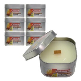 Coleman Campfire Scented Citronella Candle with Wooden Crackle Wick, Campfire