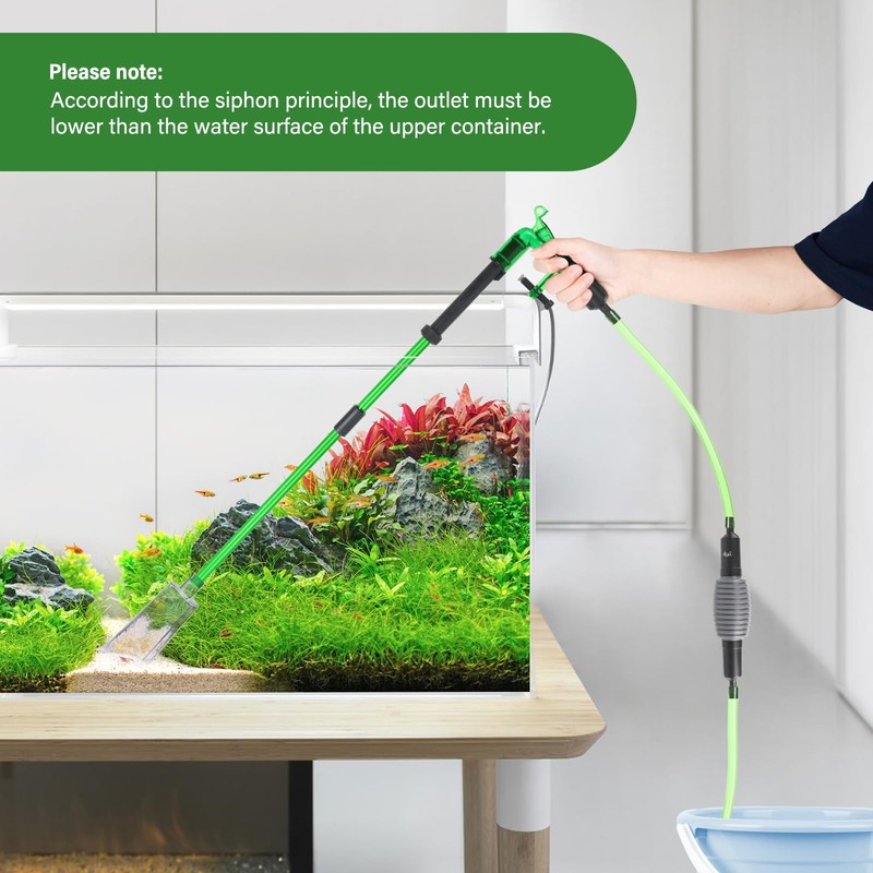 AQQA Aquarium Siphon Gravel Vacuum Fish Tank Cleaner kit,Stress Ball