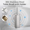 DOWRY Stainless Steel Toilet Bowl Brush and Holder for Bathroom