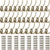 IBosins 32 Pack Antique Brass Coat Hooks Wall Mounted with