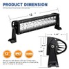 Willpower 7D LED Light Bar 12 Inch 72W Spot Flood