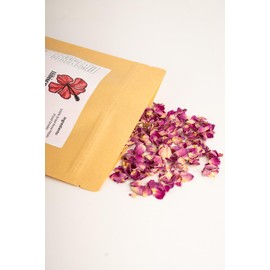 Edible Dried Rose Flowers – Food Grade Rose Buds & Petals for Tea, Garnish & Crafts – Caffeine-Free, Vegan, Non-GMO – Resealable Eco Pouch (114g (4oz), Petals)