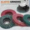 Rustark 8 Pcs 4"Nylon Fiber Flap Disc Polishing Grinding Wheel