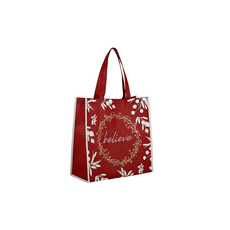 Creative Brands Laminated Nylon Tote Bag, Believe