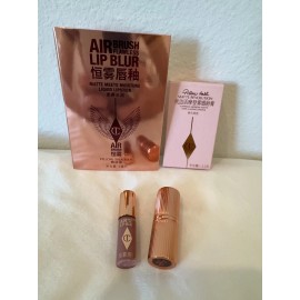 Charlotte Tilbury Pillow Talk Mini Travel Size Lip Duo / Lipstick + Lip blur