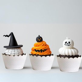 Dress My Cupcake Standard White Cupcake Wrappers, Set of 50