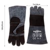 RAPICCA Animal Handling Gloves Bite Proof Double Leather Reinforced Padding