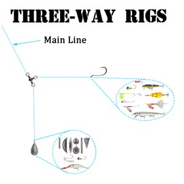 AGOOL 3 Way Swivels Fishing Tackle, 50/100pcs Crossline Barrel Swivel 3 Way Rigs T-Shape Three Way Swivels Fishing Tackle Connector for Catfish Rig Surf Fishing Rig